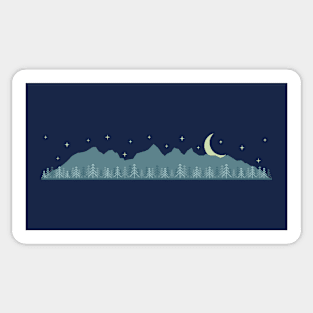 Evening Mountains Sticker